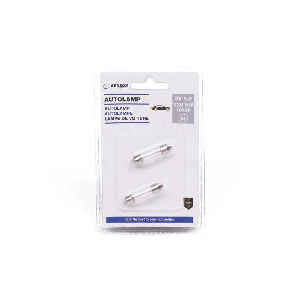 Benson Automotive Autolamp buis sv 8,5 12 V 5 W 2-delig E4