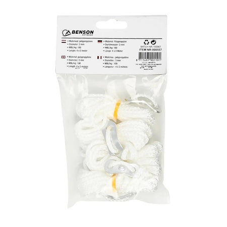 Benson Outdoor Touw scheerlijn 4 mm x 2 mtr + spanners
