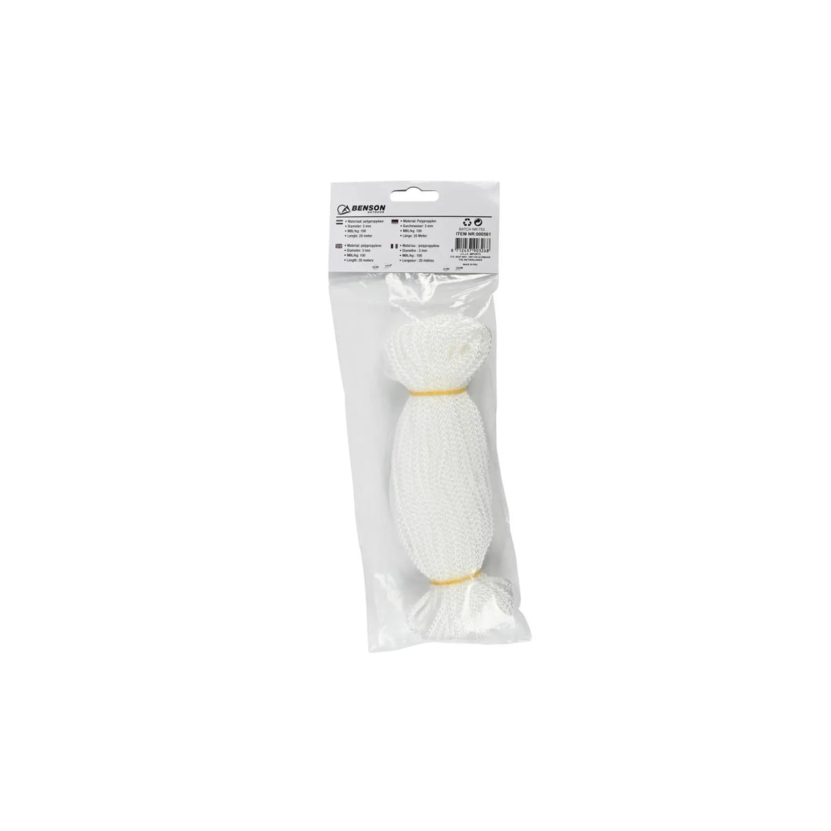 Benson Outdoor Touw scheerlijn 3 mm x 20 mtr streng