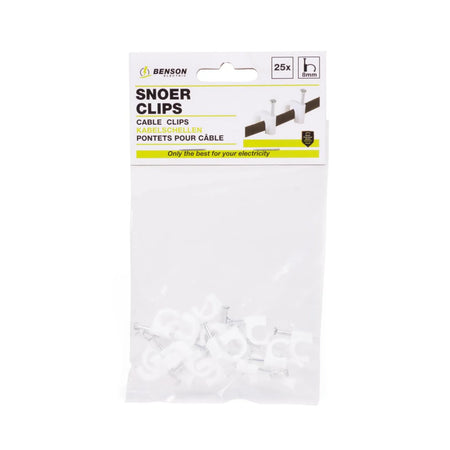 Benson Electric Snoerclips 8 mm 25 delig