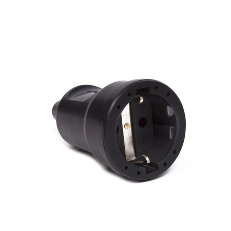 Stekker PVC contra + RA zwart