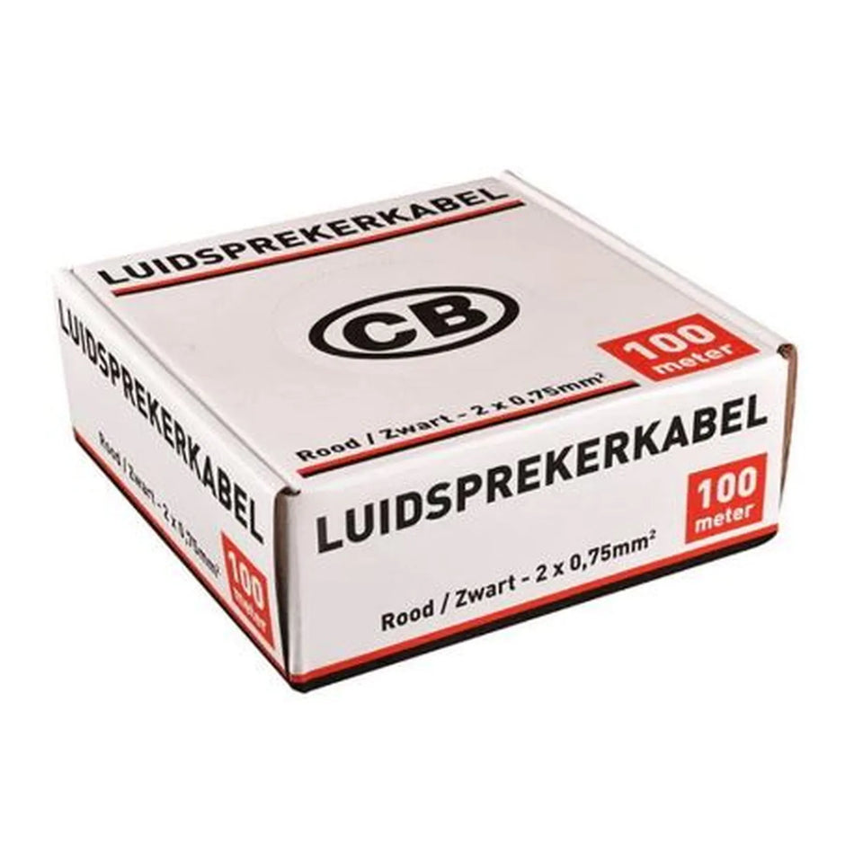 Speakersnoer 2 x 0.75 rood/zwart