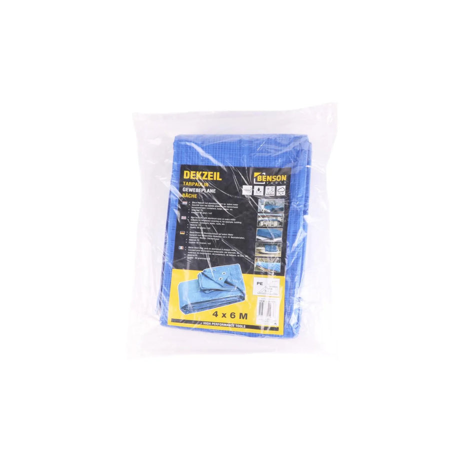 Benson Tools Dekzeil 4 x 6 m blauw
