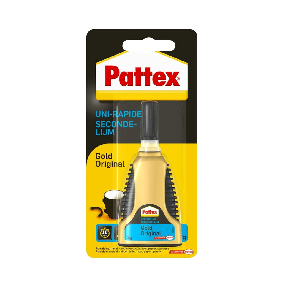 Pattex secondelijm "gold" 3 gr