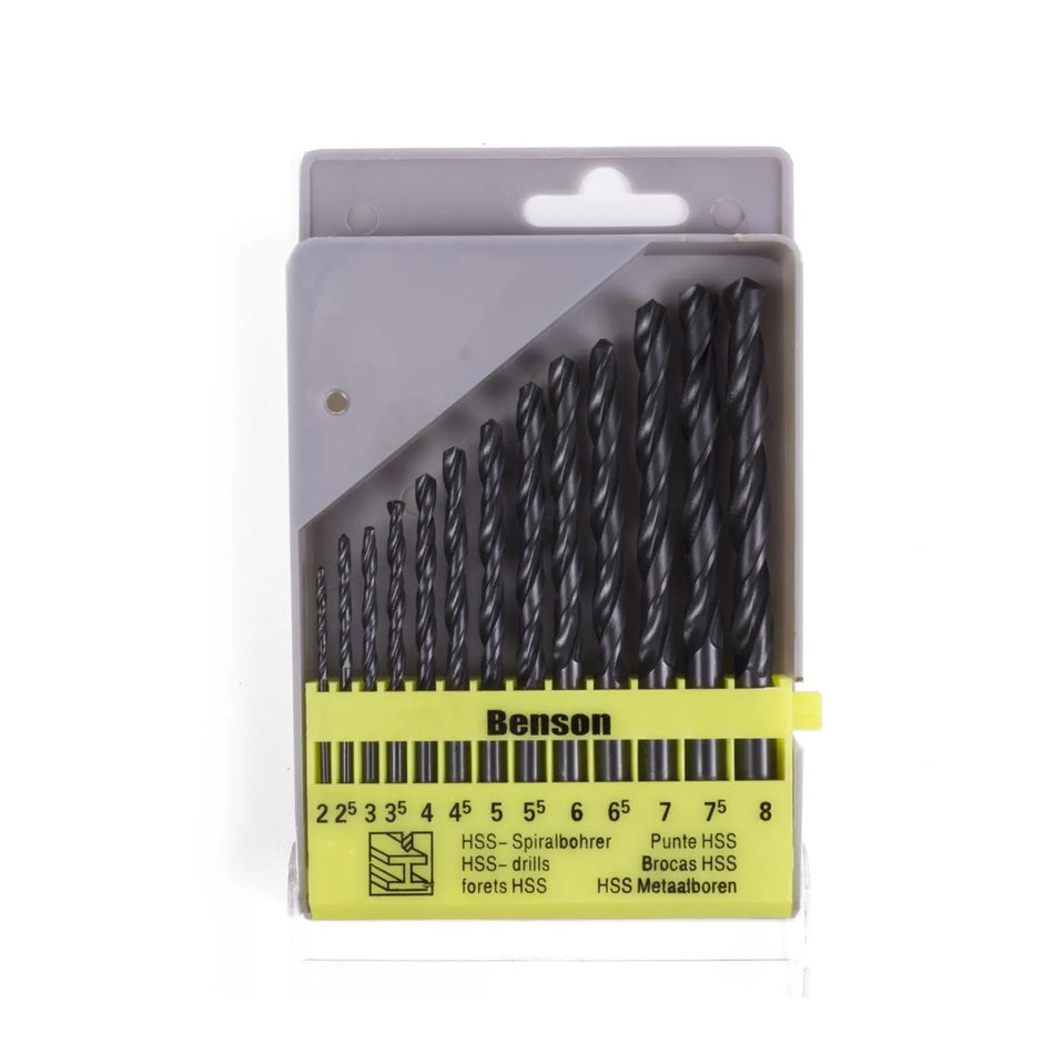 Benson Tools Boorset 13 dlg HSS cassette