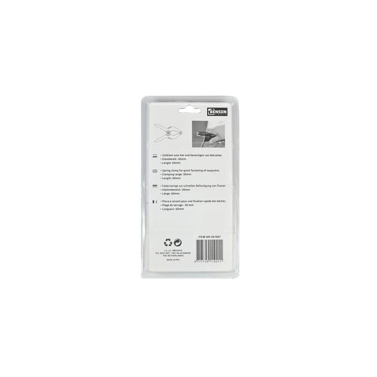 Benson Tools Zeilklem 30 mm 60 mm 8-delig super