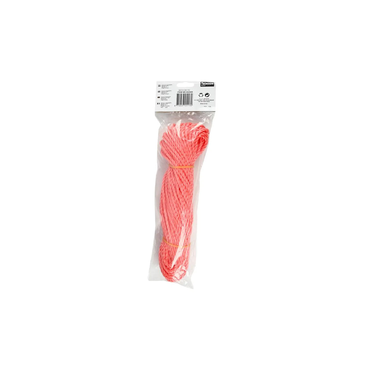 Benson Tools Touw 4 mm x 25 mtr streng oranje