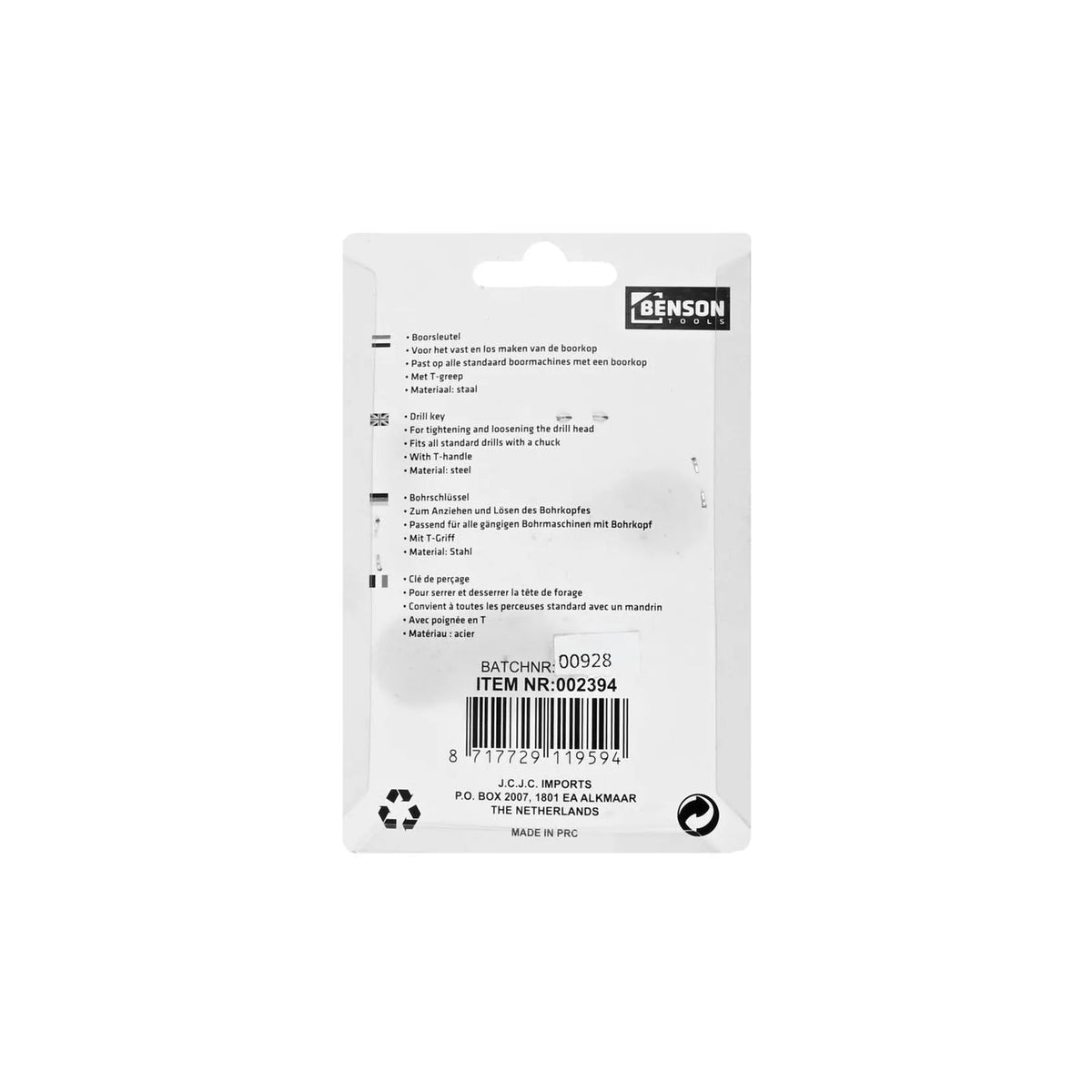 Benson Tools Boorsleutels 2 dlg 10 + 13 mm