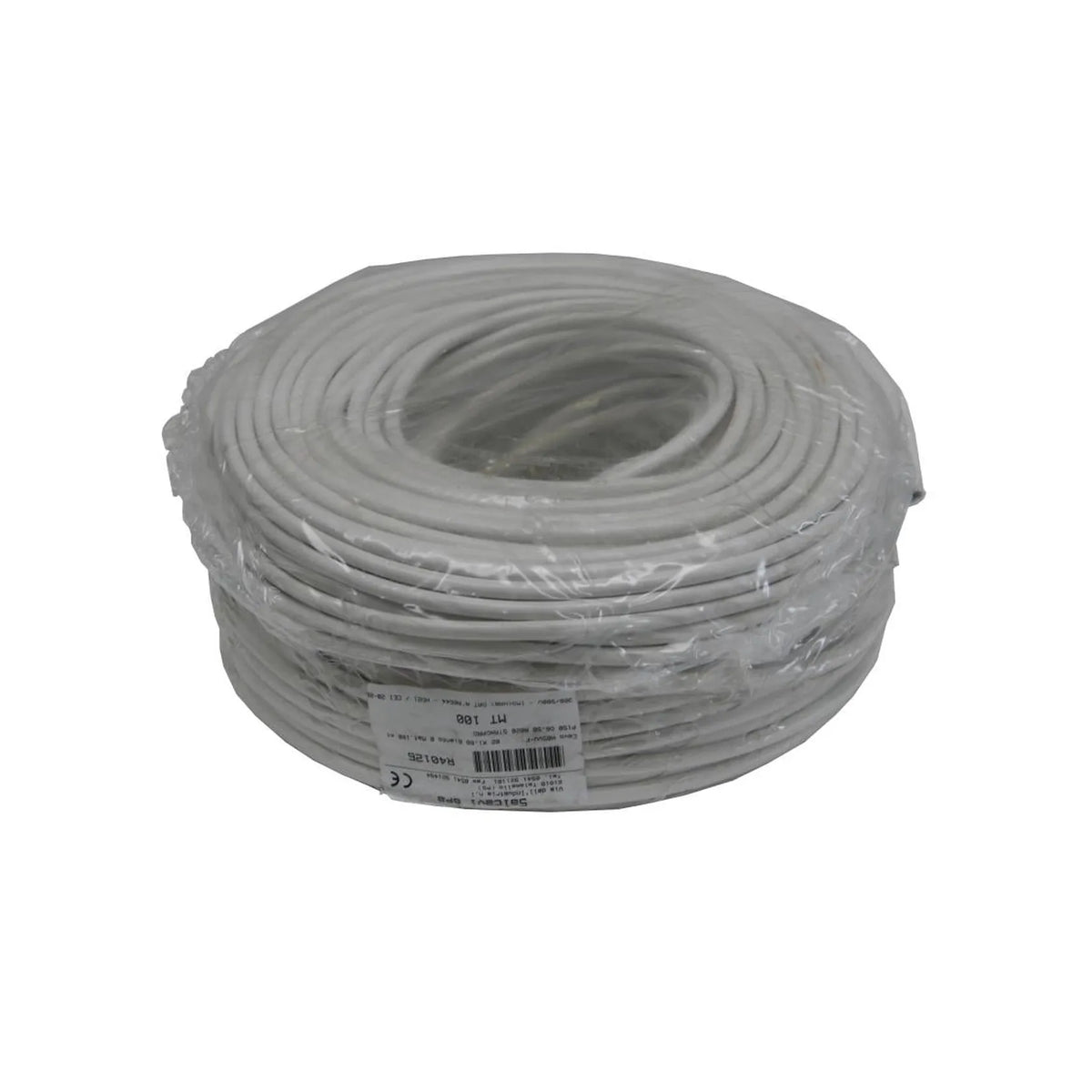 Stroomkabel rond 3 x 1.00 100 m wit