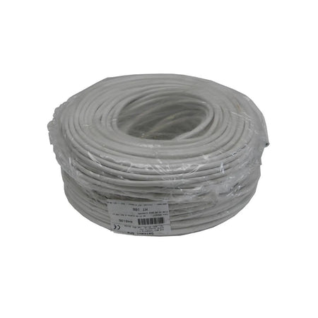 Stroomkabel rond 3 x 1.00 100 m wit