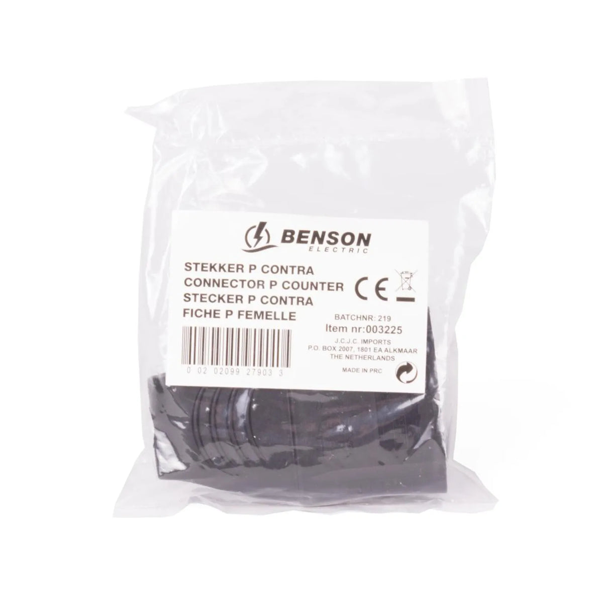 Benson Electric Stekker P contra zwart