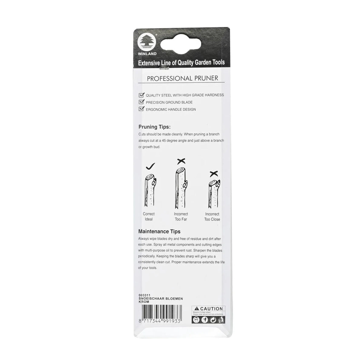 Benson Garden Snoeischaar 15 cm bloemen krom