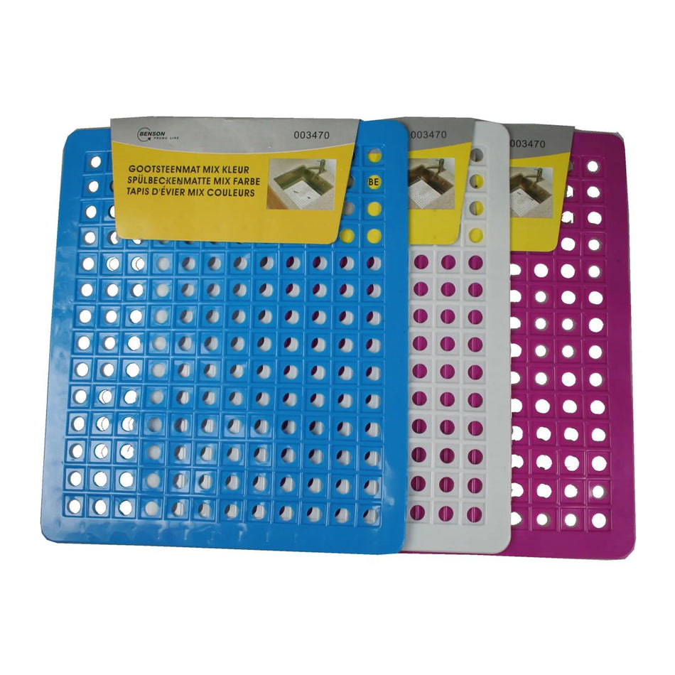 Benson Gootsteenmat PVC vierkant mix