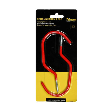 Benson Tools Ophanghaken 2 dlg rood