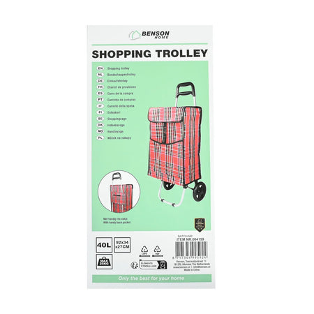 Benson Boodschappentrolley 92 x 34 x 27 cm ruit