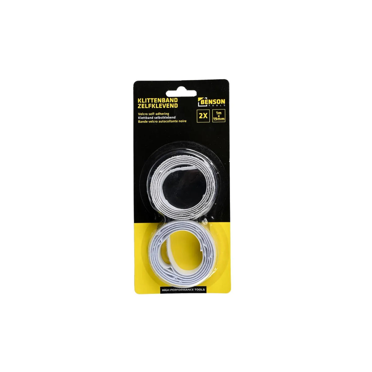 Benson Tools Klittenband zelfklevend wit 1 m