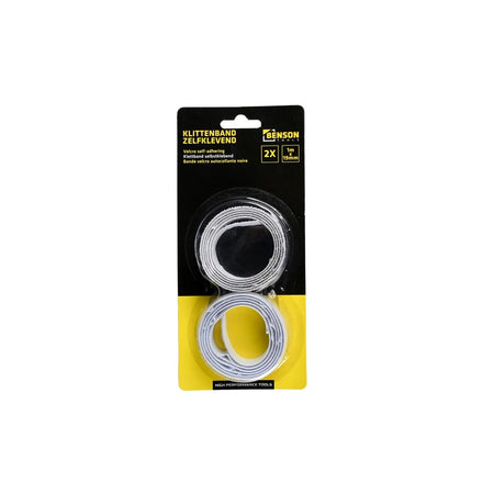 Benson Tools Klittenband zelfklevend wit 1 m