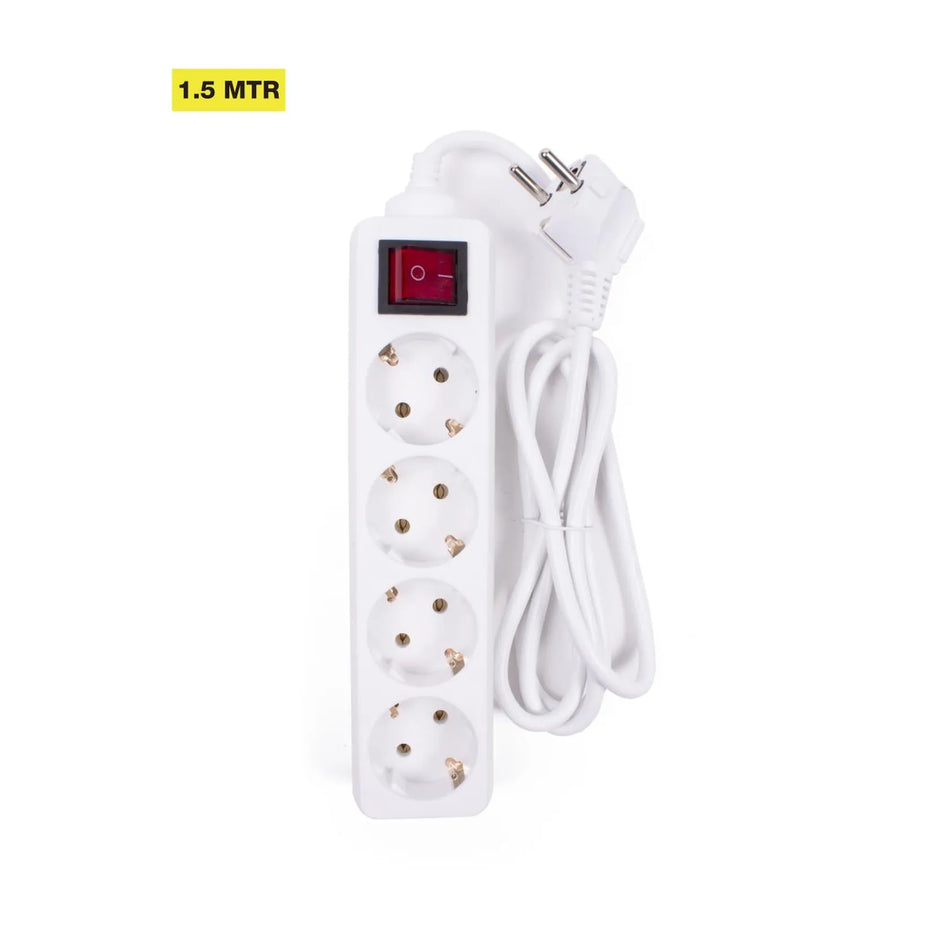 Benson Electric Stekkerdoos 4-voudig + RA + schakelaar 1.5 mtr