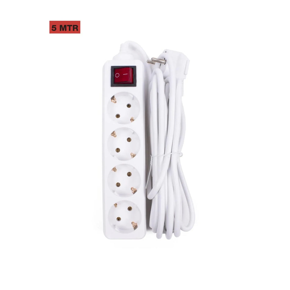 Benson Electric Stekkerdoos 4-voudig + RA + schakelaar 5.0 mtr