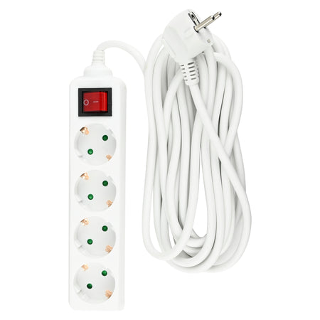 Benson Electric Stekkerdoos 4-voudig + RA + schakelaar 5.0 m