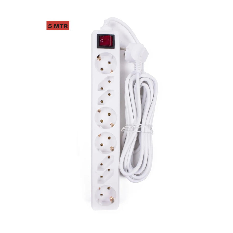 Benson Electric Stekkerdoos 8-voudig + RA + schakelaar 5.0 mtr