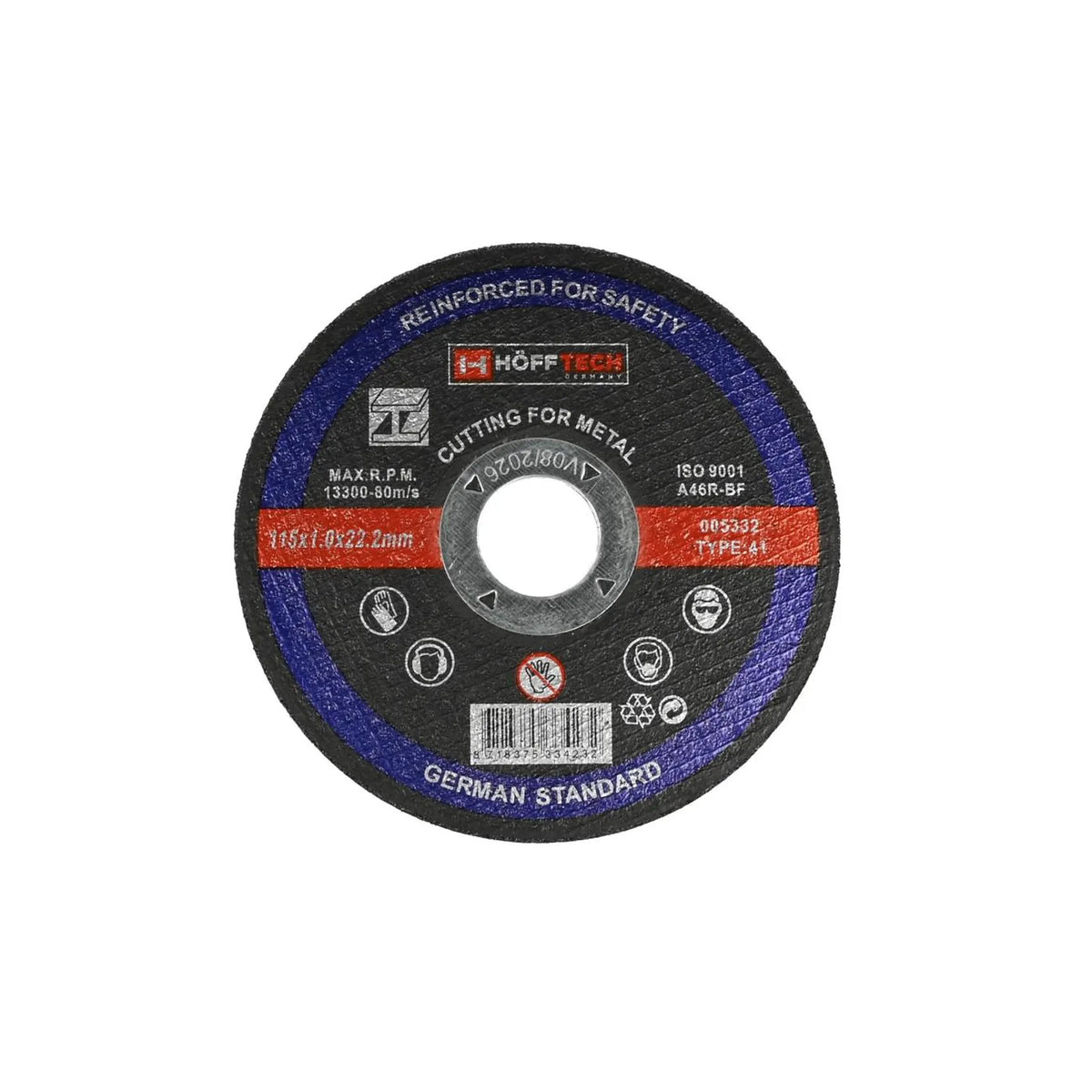 Benson Tools Doorslijpschijf metaal ø115 x 1.0 x 22.2 mm