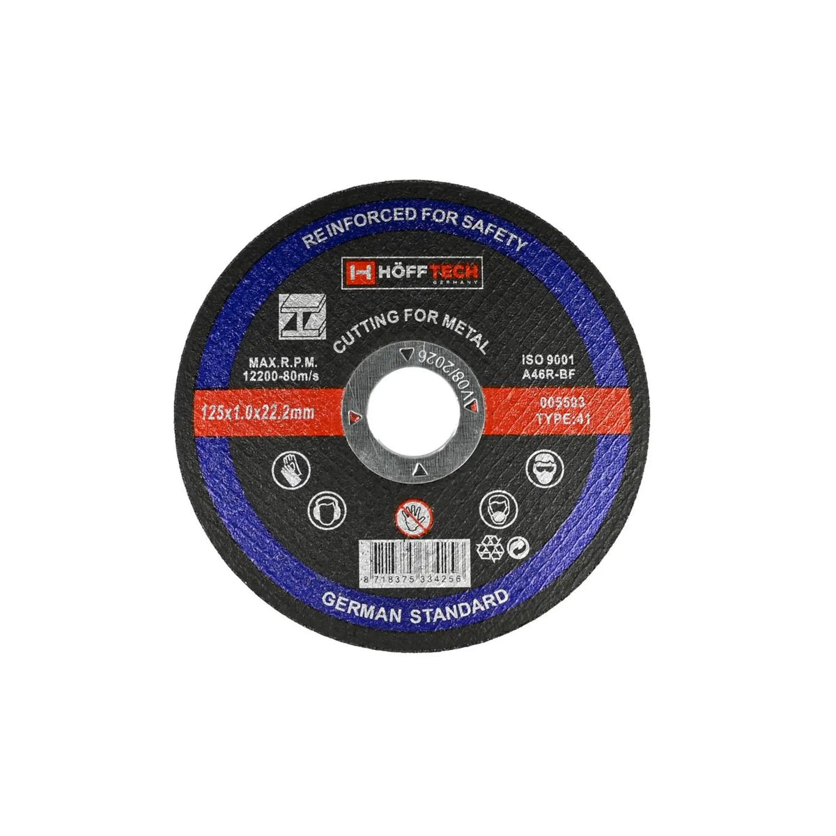 Benson Tools Doorslijpschijf metaal ø125 x 1.0 x 22.2 mm