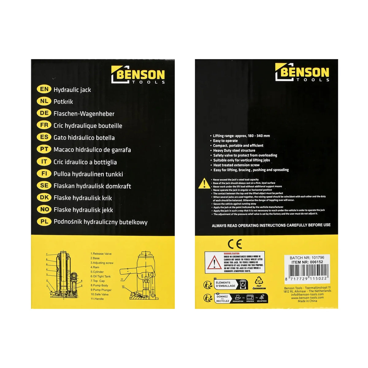 Benson Tools Potkrik 4 ton