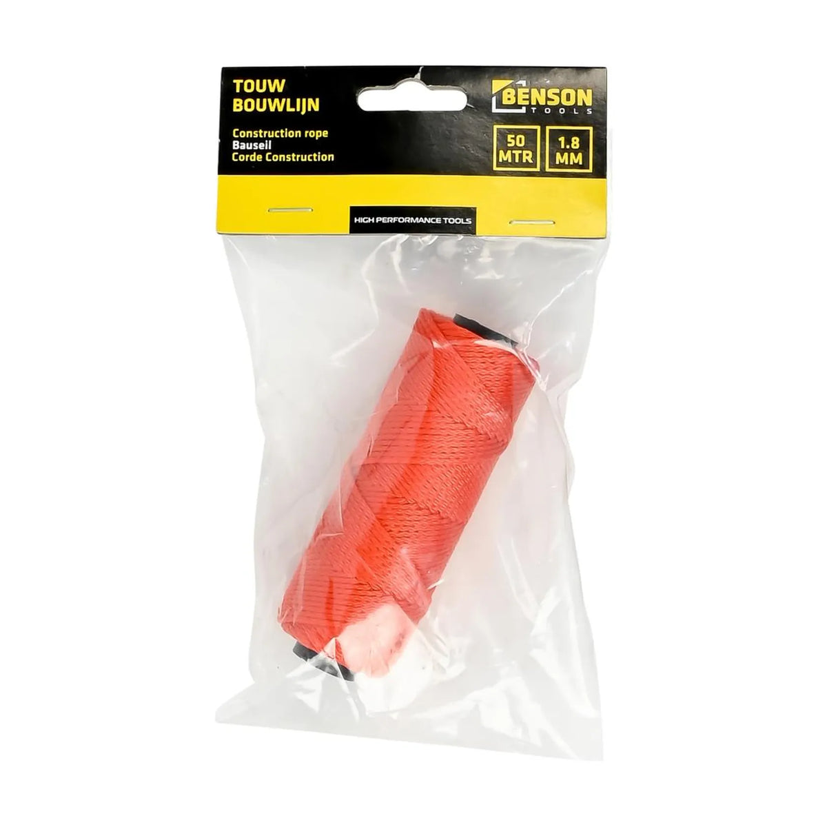 Benson Tools Touw bouwlijn 1.5 mm x 50 mtr oranje