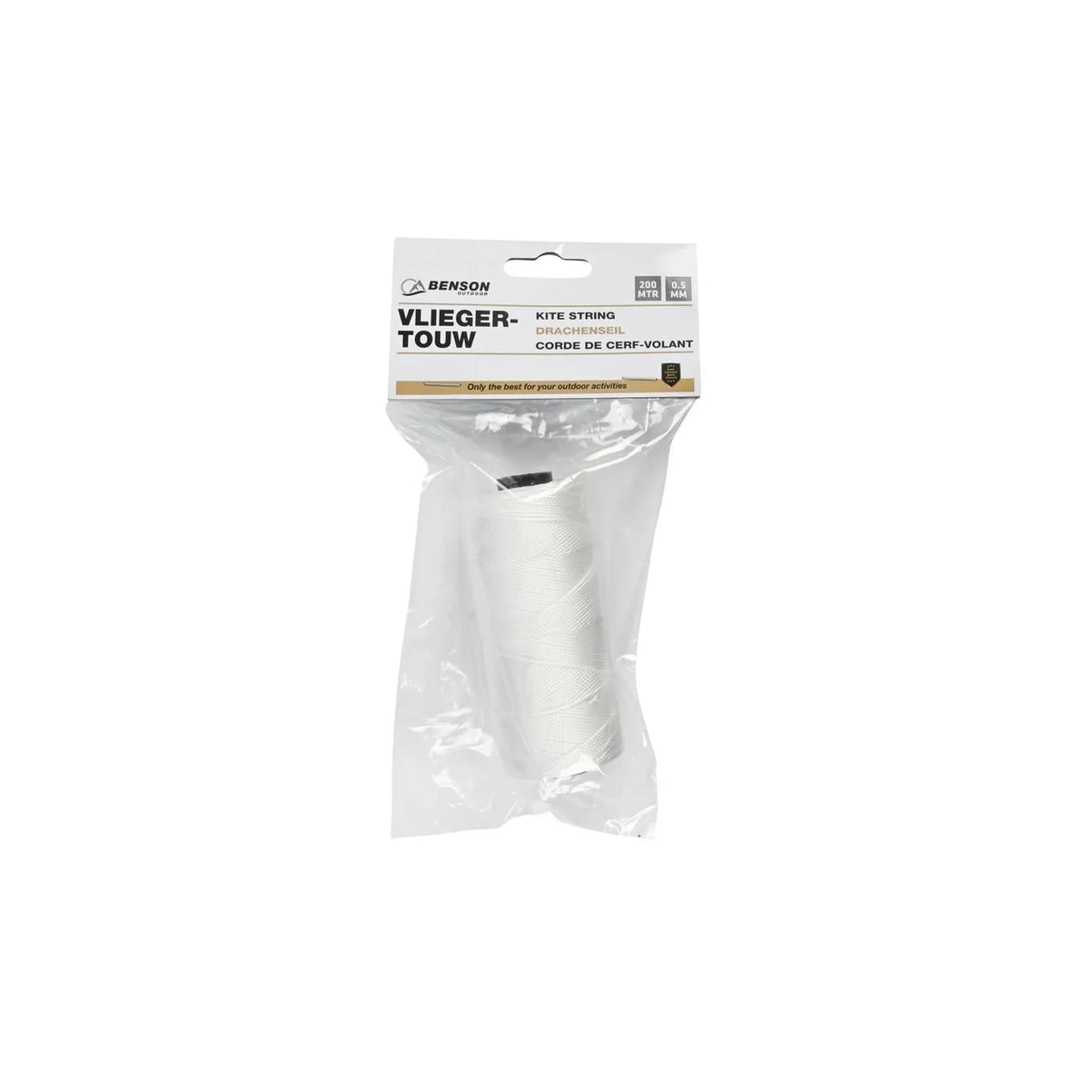 Benson Outdoor Touw vliegertouw 0.5 mm x 200 mtr wit