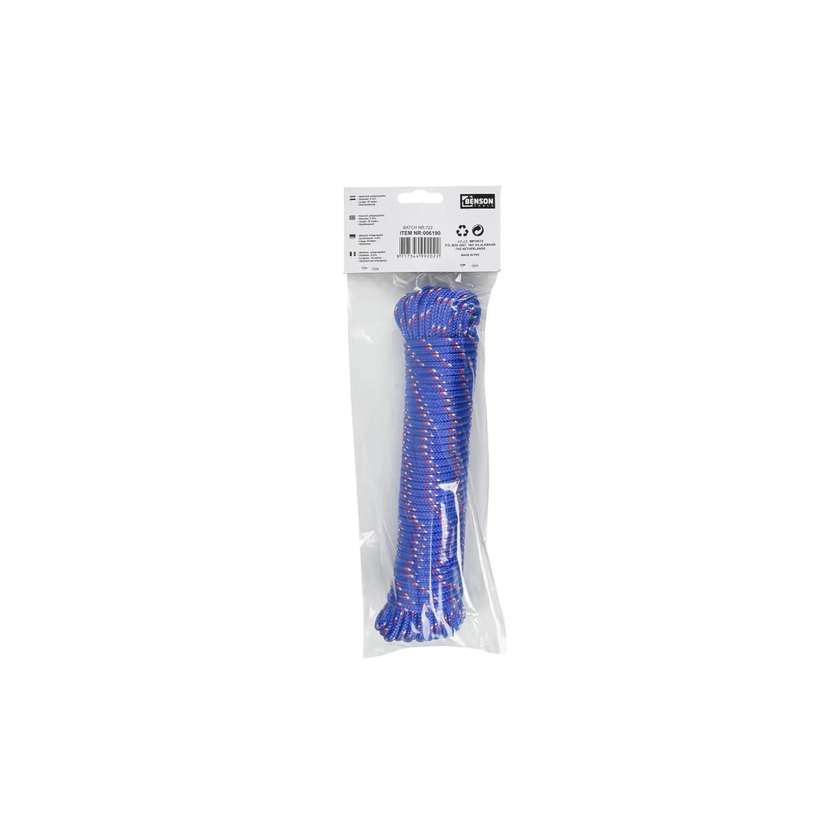 Benson Tools Touw 4 mm x 20 mtr kleur mix