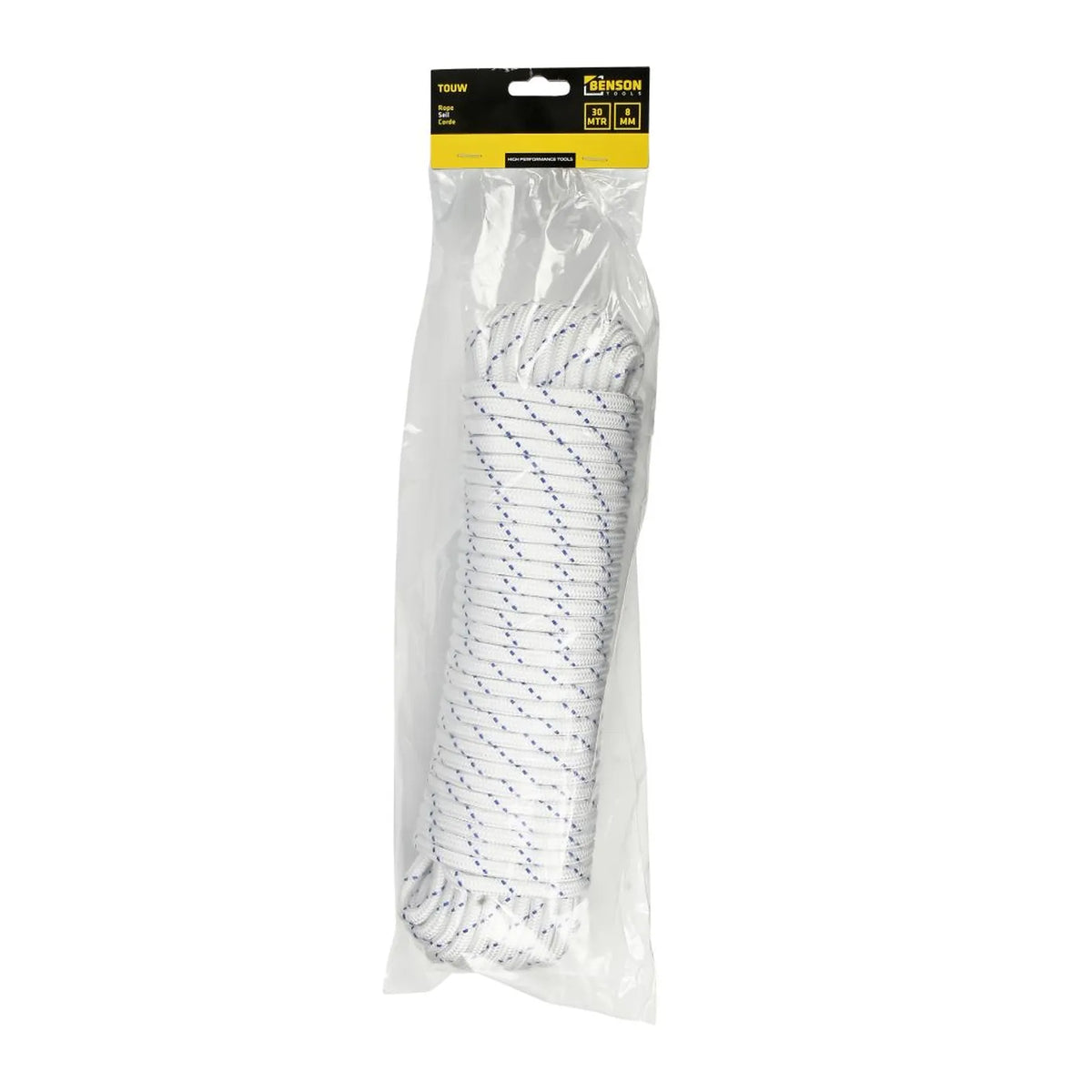 Benson Tools Touw 8 mm x 30 mtr wit