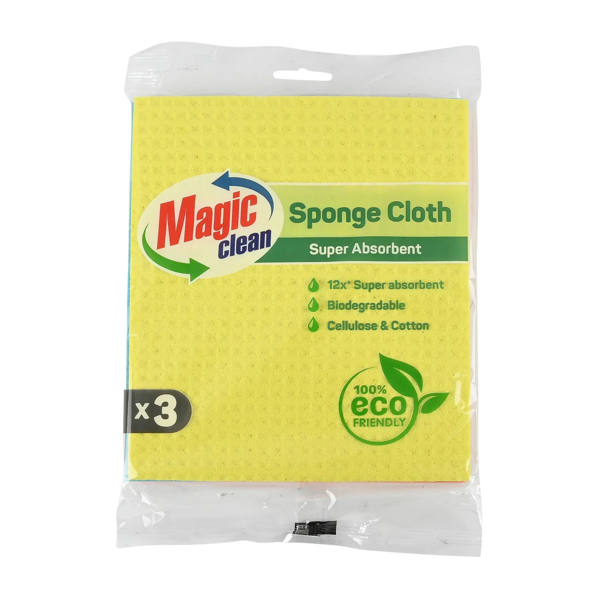 Magic Clean Sponsdoek Eco 18x20 cm 3 dlg