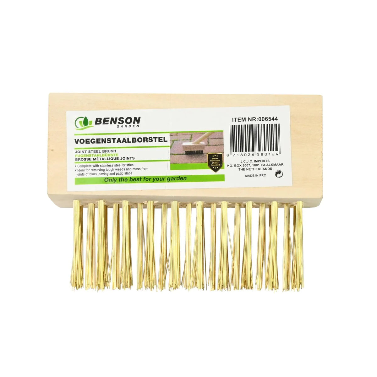 Benson Garden Voegenstaalborstel hout