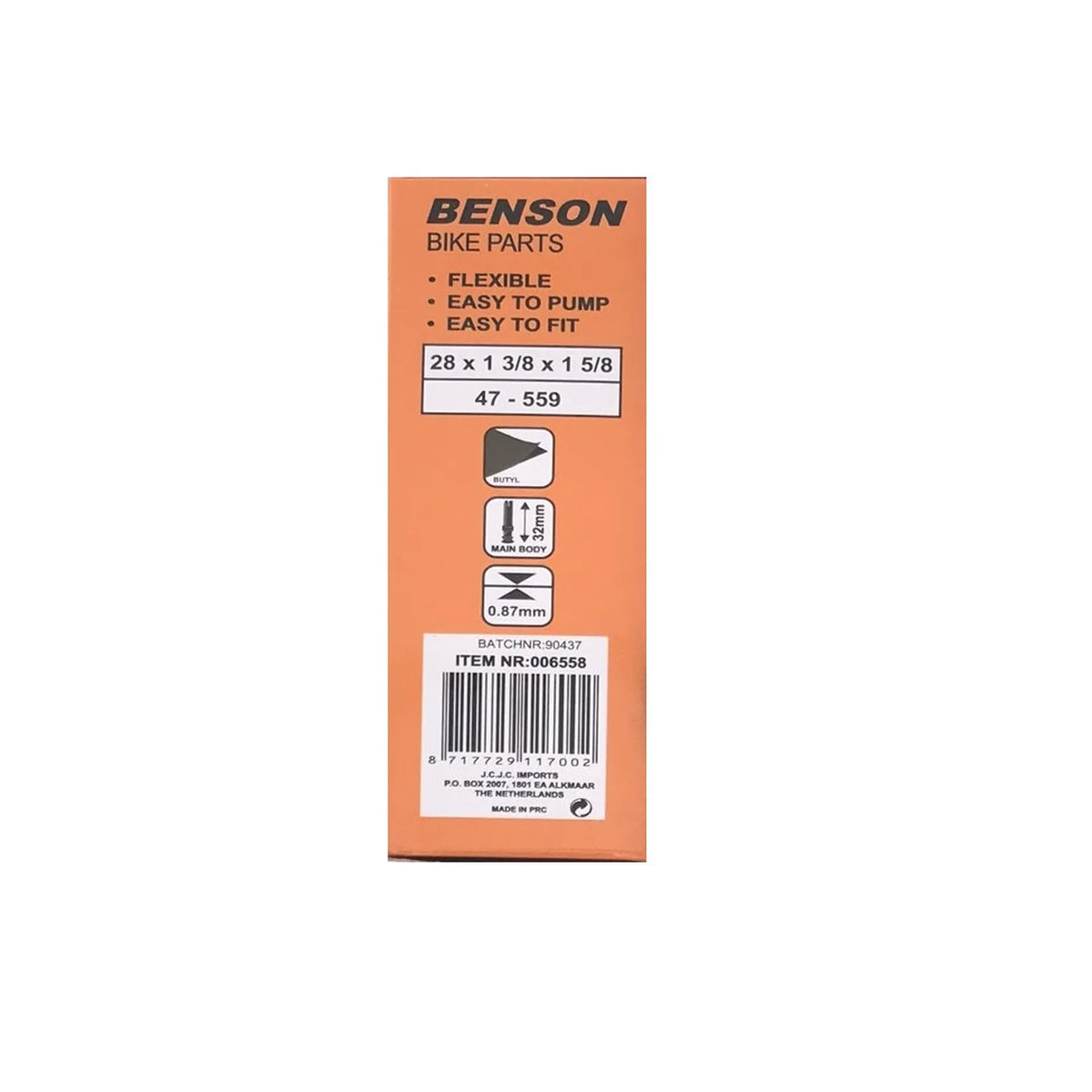Benson Bike Parts Binnenband 28 x 1 3/8 x 1 5/8 butyl