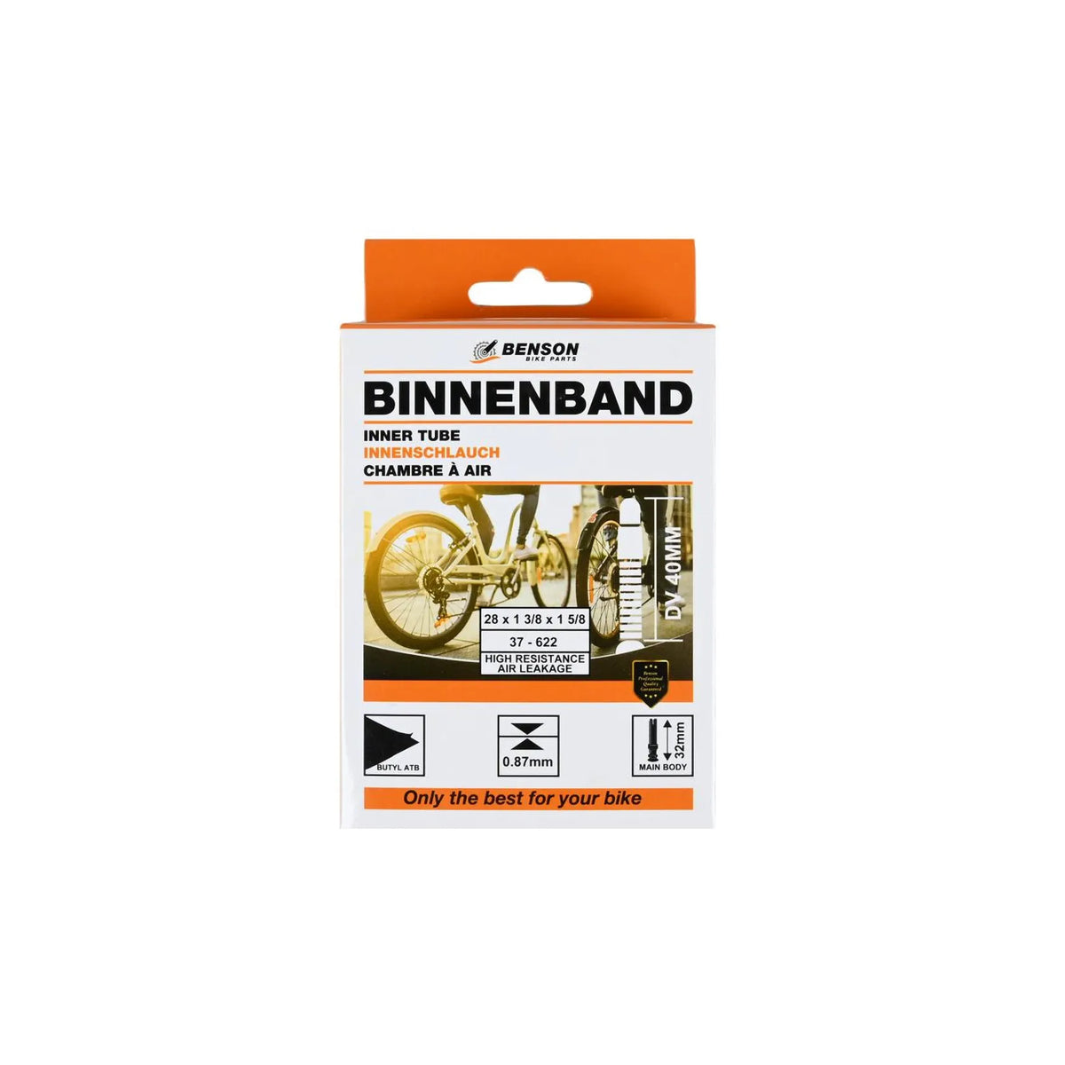Benson Bike Parts Binnenband 28 x 1 3/8 x 1 5/8 butyl