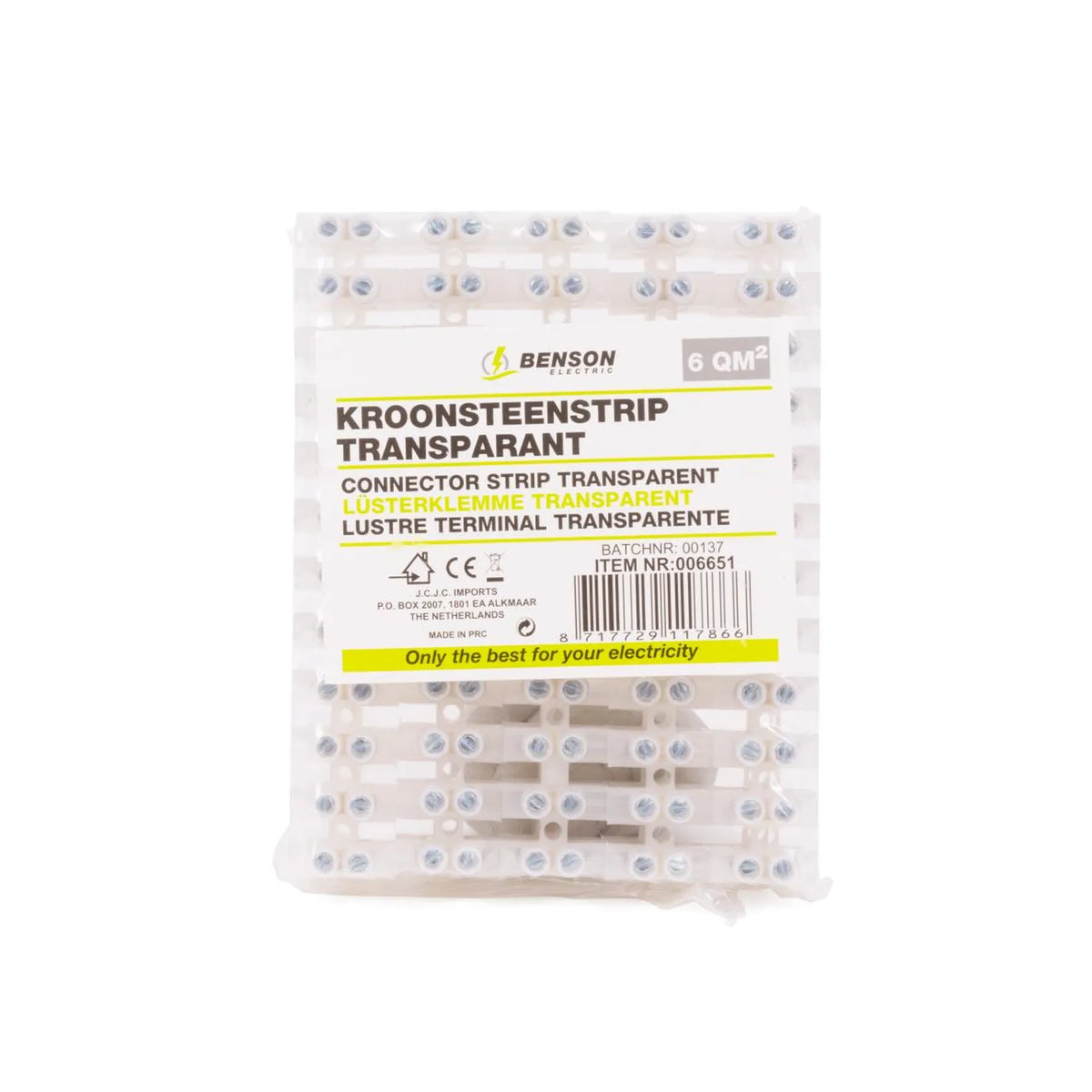 Benson Electric Kroonsteenstrip 6 qm transparant 10 strips