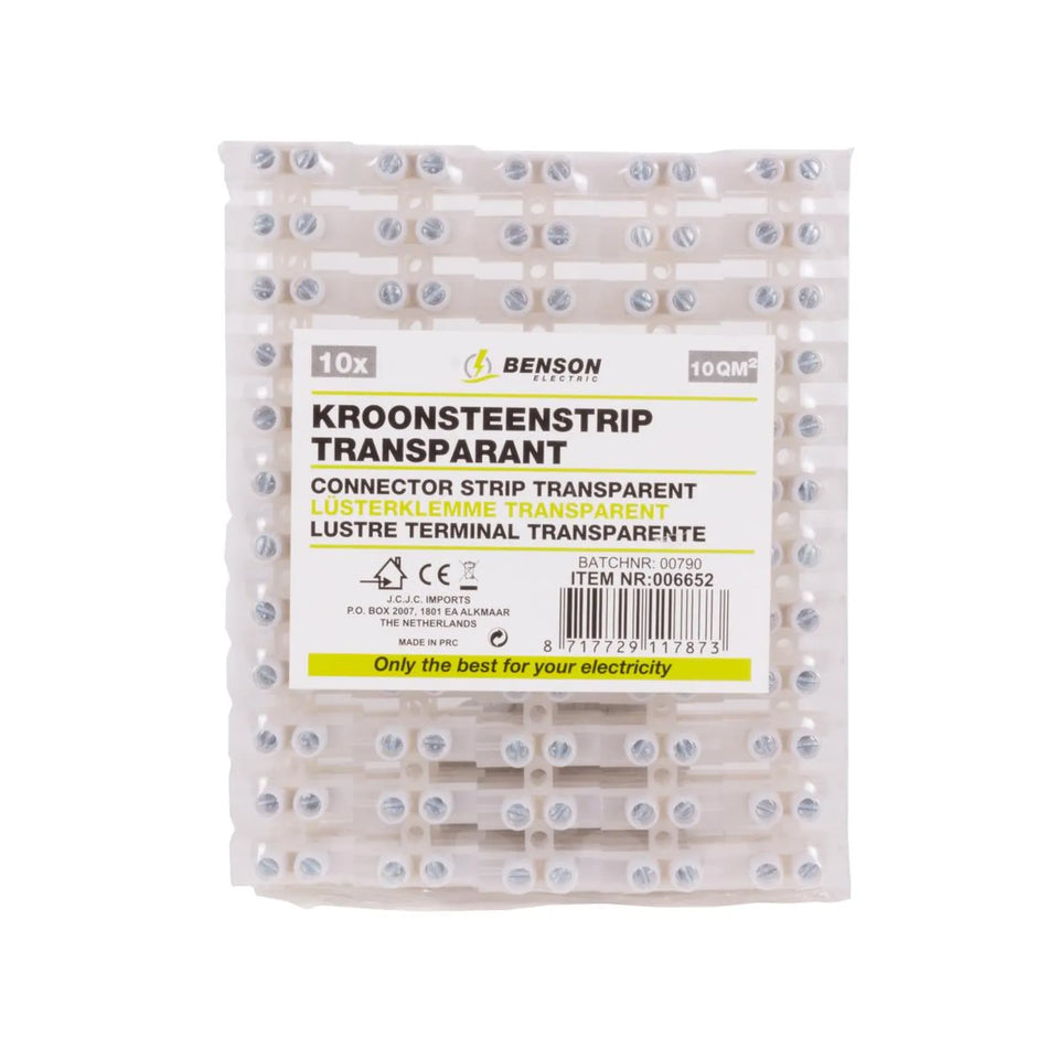 Benson Electric Kroonsteenstrip 10 qm transparant 10 strips