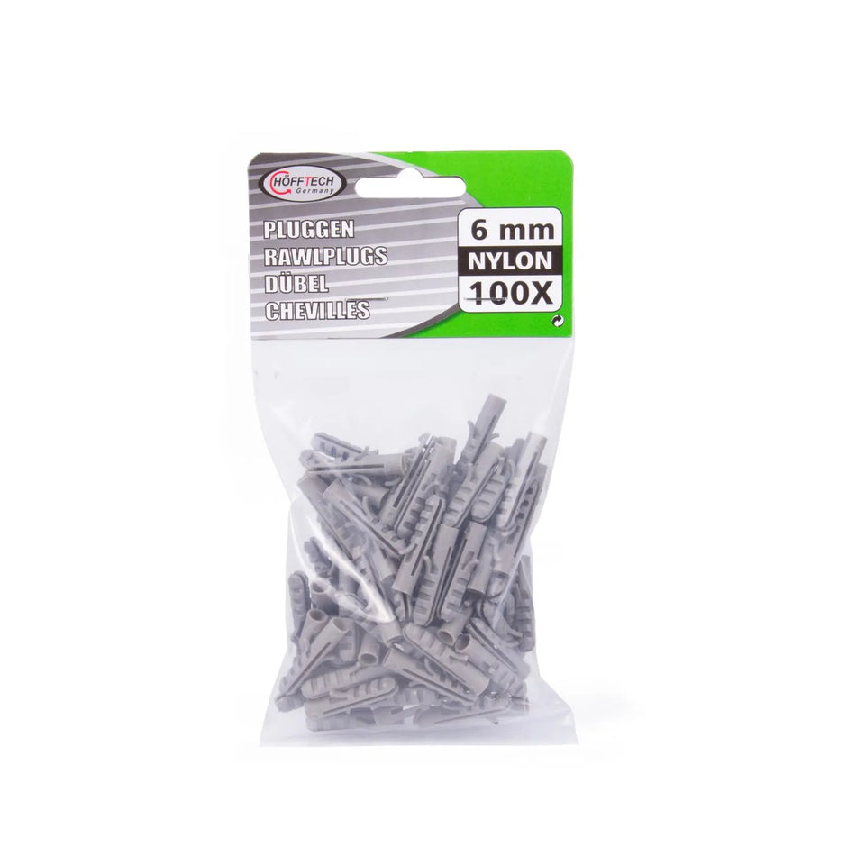 Benson Tools Pluggen 6 mm nylon 100-delig