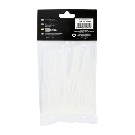 Benson Tools Kabelbinders 2.5 x 100 mm 100 dlg wit