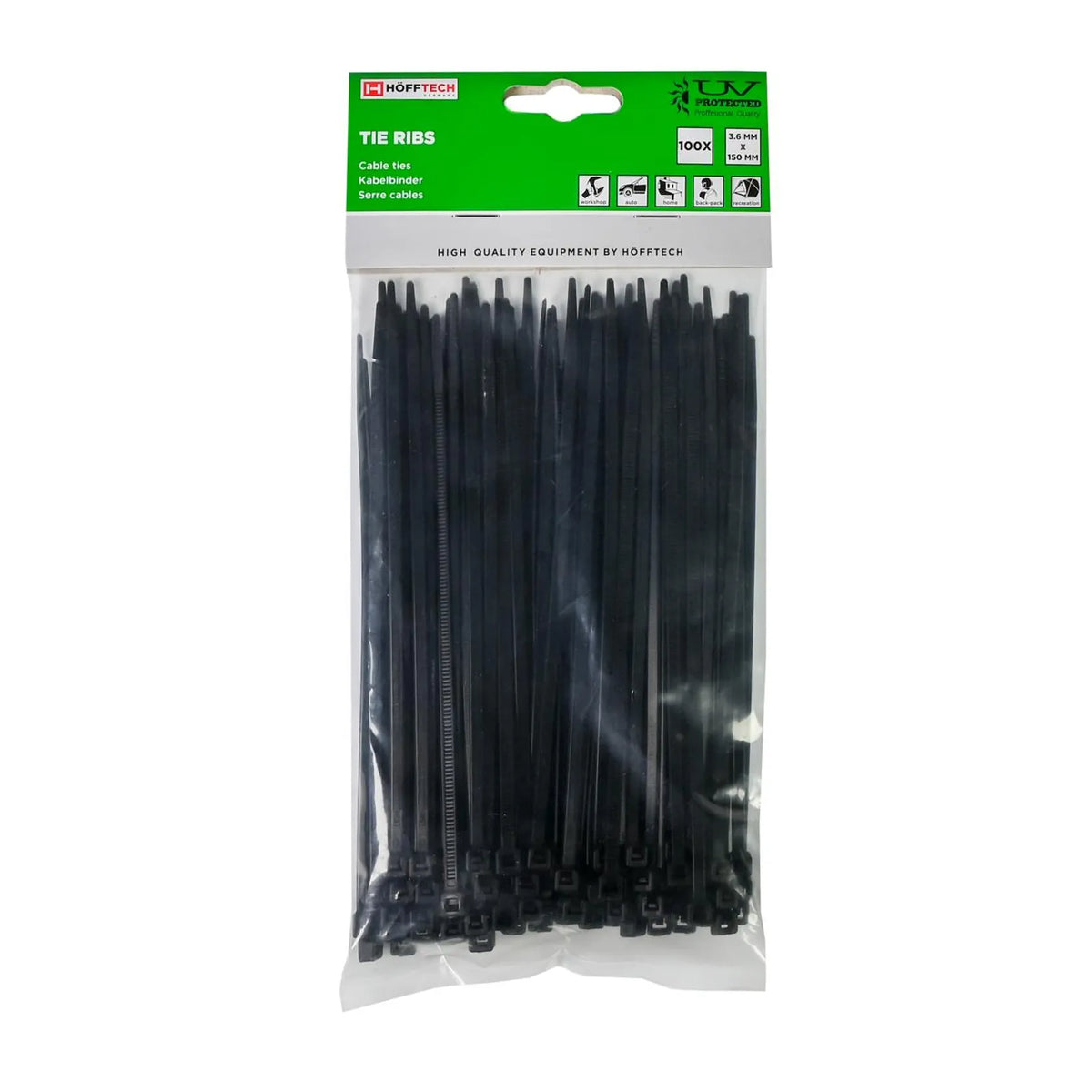 Benson Tools Kabelbinders 3.6 x 150 mm 100 stuks zwart