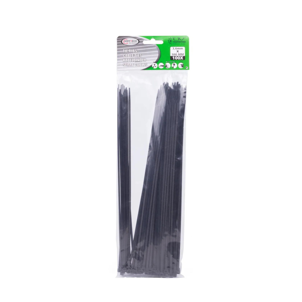 Benson Tools Kabelbinders 3.6 x 300 mm 100 dlg zwart