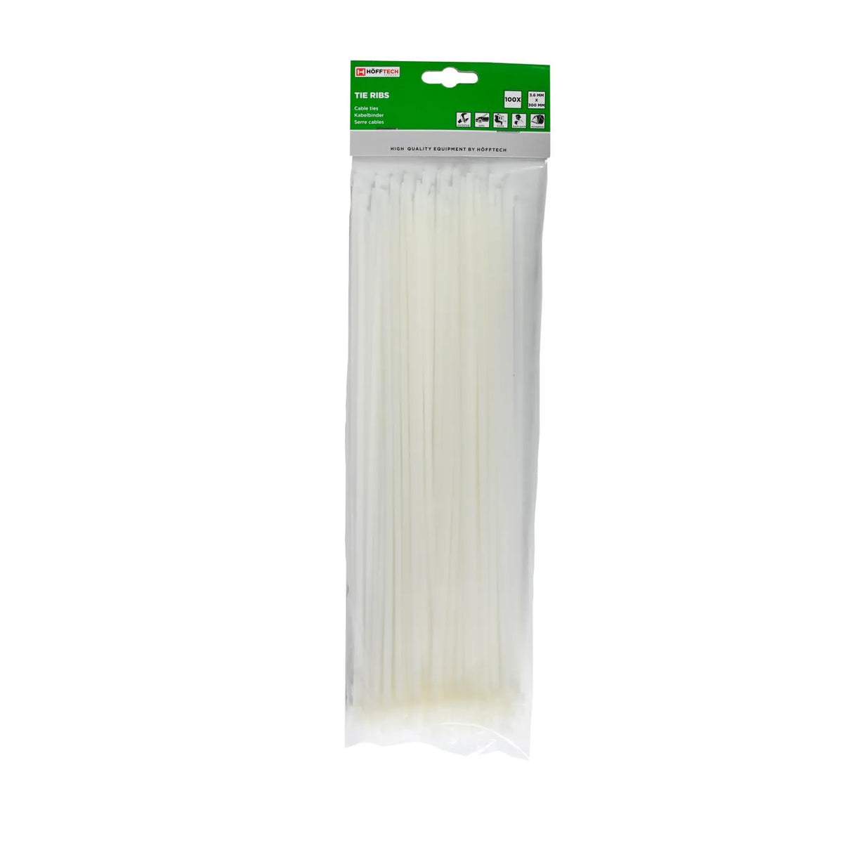Benson Tools Kabelbinders 3.6 x 300 mm 100 dlg wit