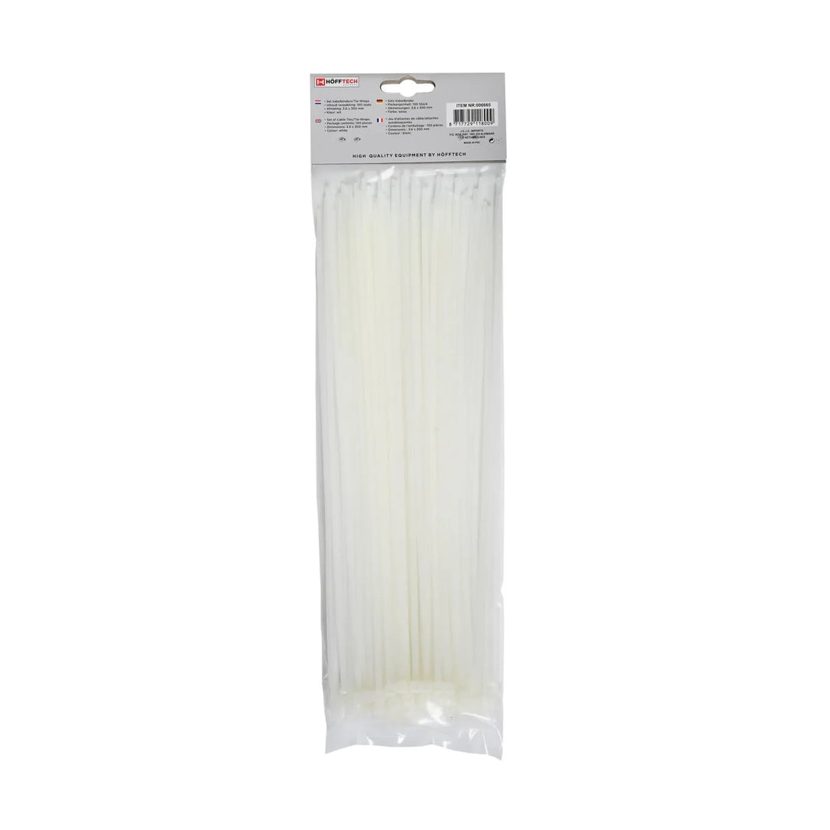 Benson Tools Kabelbinders 3.6 x 300 mm 100 dlg wit