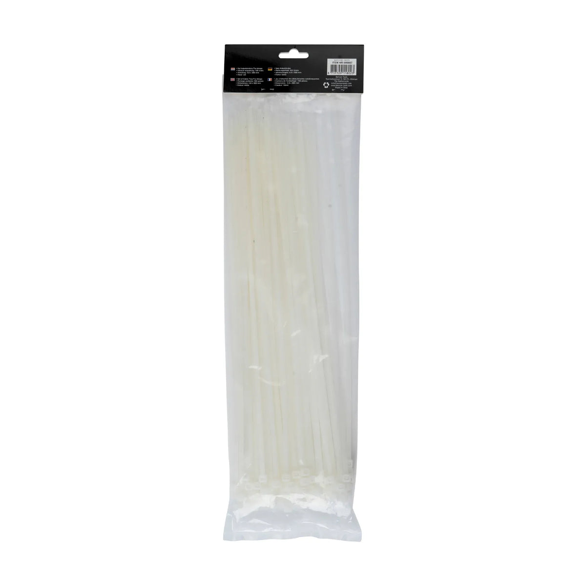 Benson Tools Kabelbinders 4.8 x 370 mm 100 dlg wit