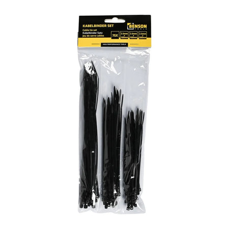 Benson Tools Kabelbinders 75 stuks zwart