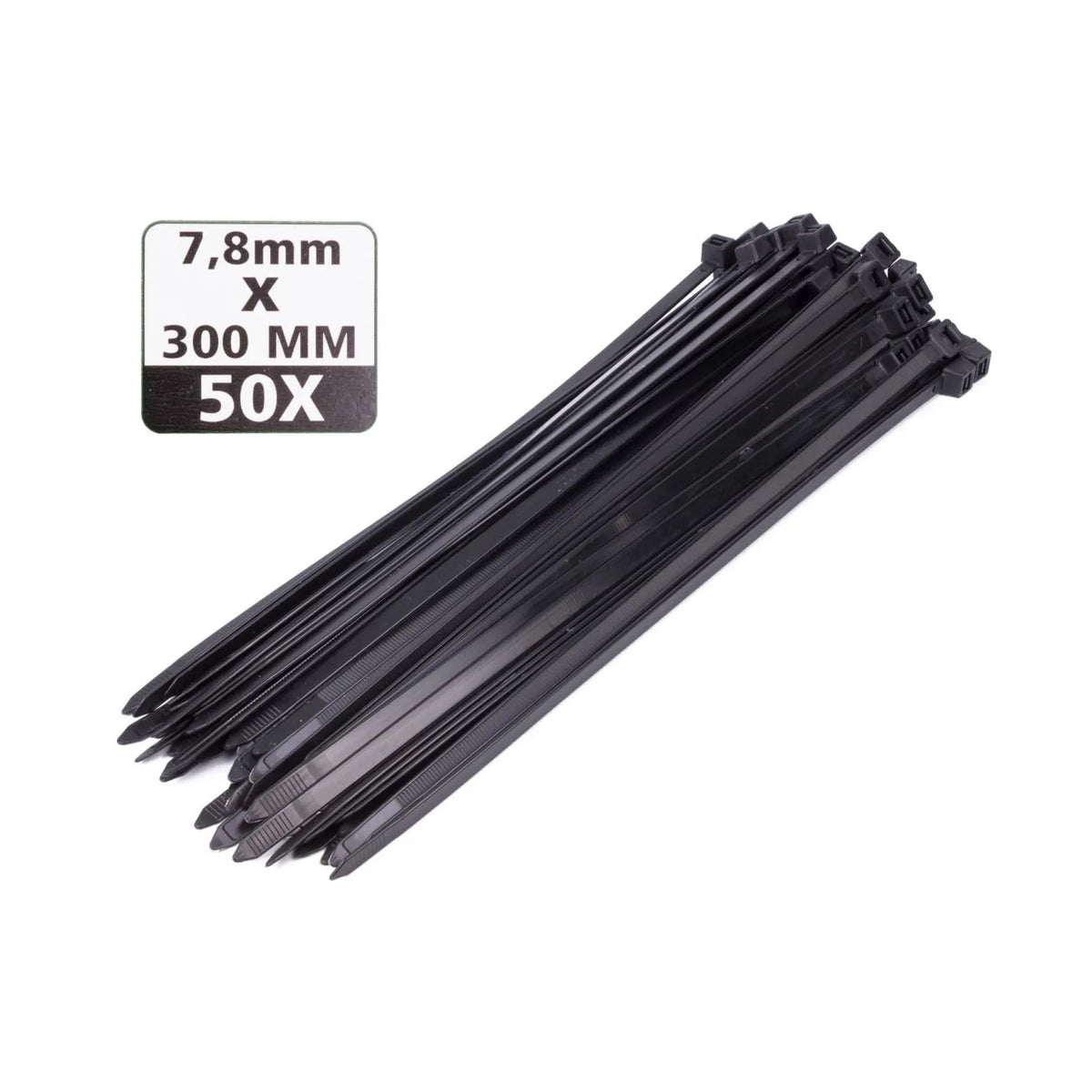 Benson Tools Kabelbinders 7.8 x 300 mm 50 dlg zwart