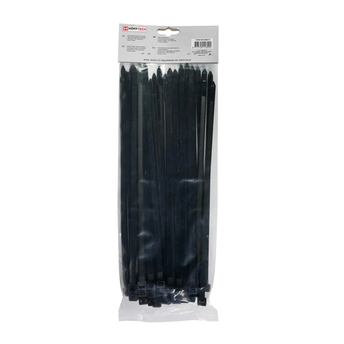 Benson Tools Kabelbinders 7.8 x 300 mm 50 dlg zwart