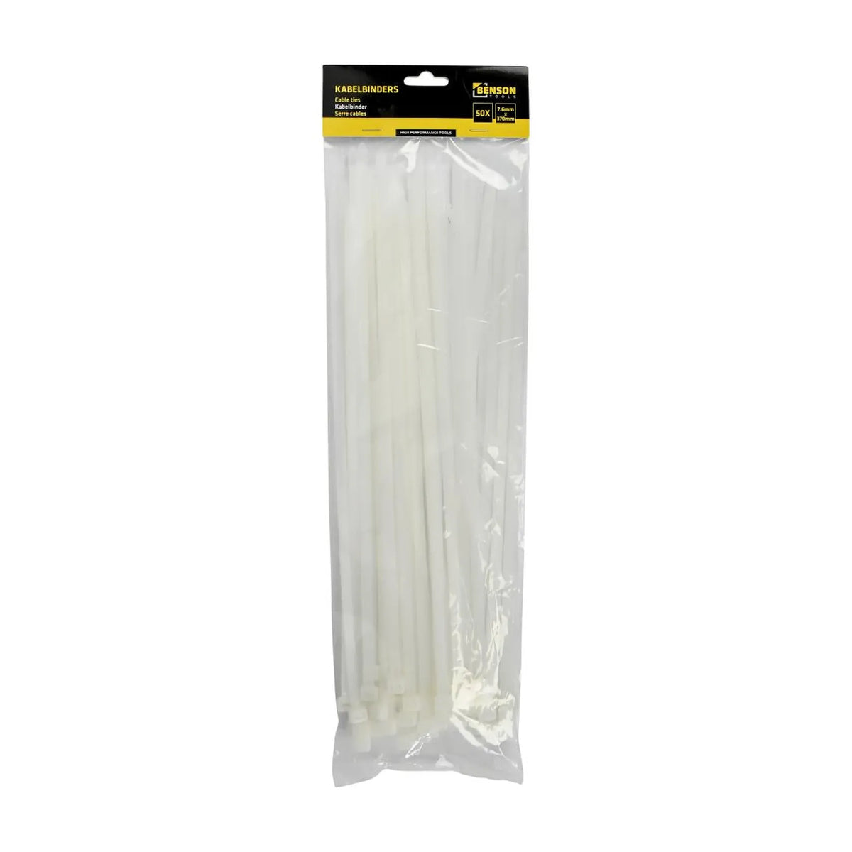 Benson Tools Kabelbinders 7.8 x 370 mm 50 dlg wit