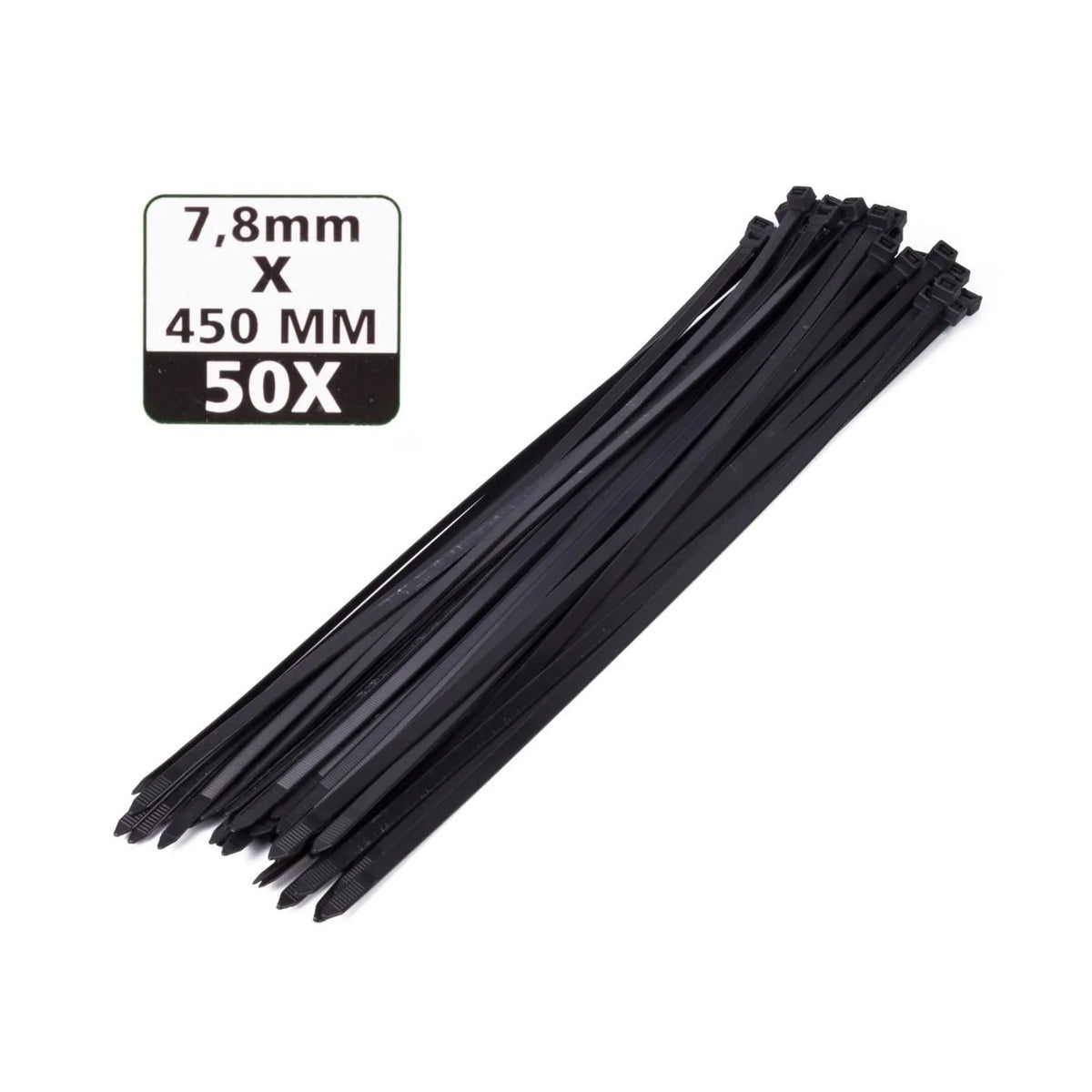 Benson Tools Kabelbinders 7.8 x 450 mm 50 dlg wit